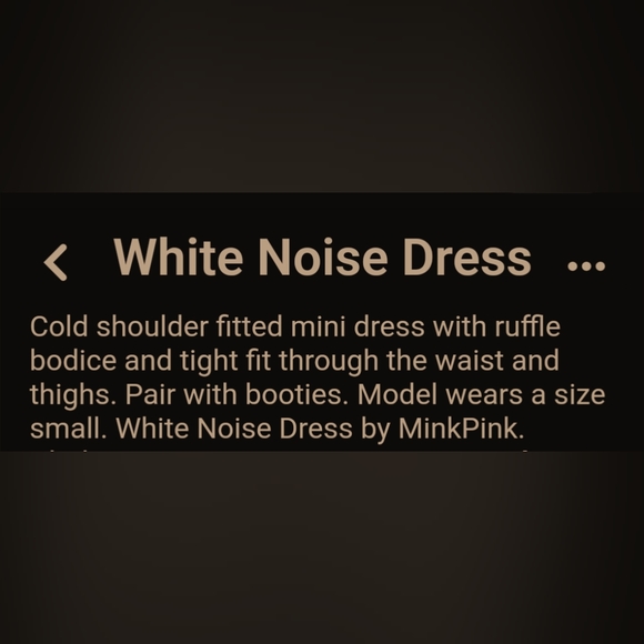 NWT MINKPINK White Noise Knit Cold Shoulder Bodycon Date Night Dress XS. HP! - Picture 6 of 9